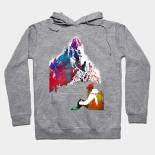 mountaineer climbing sport art #mountaineer #climbing #sport Hoodie